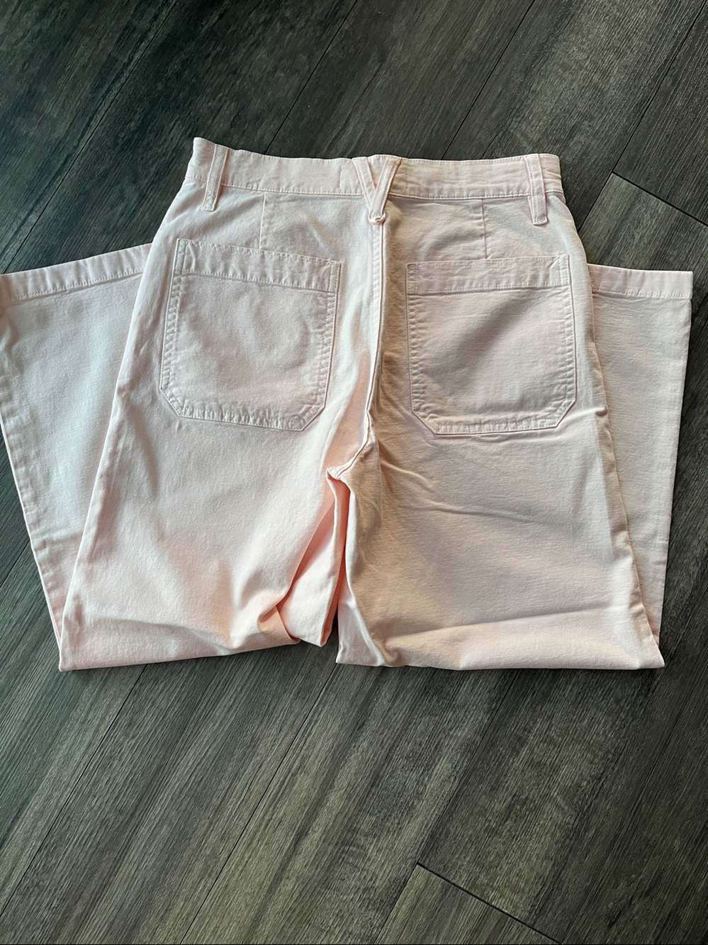 JCREW Point Sur washed wide-leg crop pant pink 28 Small NWT - Picture 8 of 8